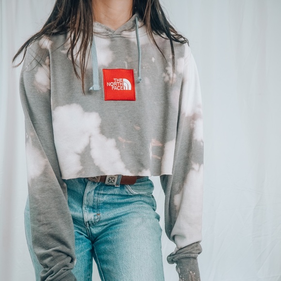 The North Face Tops - The North Face Custom Cropped Bleached Sweatshirt